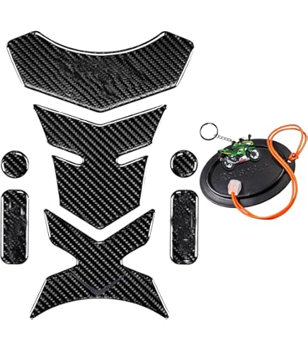 n0n0　0107 ♡ REVSOSTAR 5D Real Carbon Fiber, Motorcycle Decal Vinyl Tank